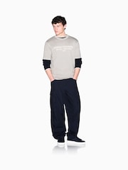 Krem boja - Majica sa logotipom Armani Exchange redovnog kroja - Slika 3 od 5