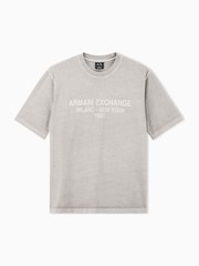 Krem boja - Majica sa logotipom Armani Exchange redovnog kroja - Slika 5 od 5