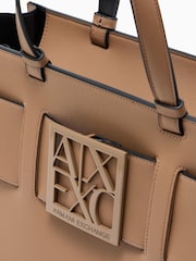 Armani Exchange Brown Logo Tote Bag - Image 2 of 6