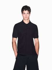 Schwarz - Armani Exchange Regular-Fit Logo Polo Shirt - Bild 1 von 8