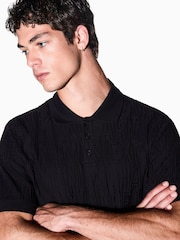 Schwarz - Armani Exchange Regular-Fit Logo Polo Shirt - Bild 3 von 8