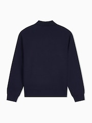 Armani Exchange Blue Regular-Fit Logo Sweat Top - Image 2 of 3