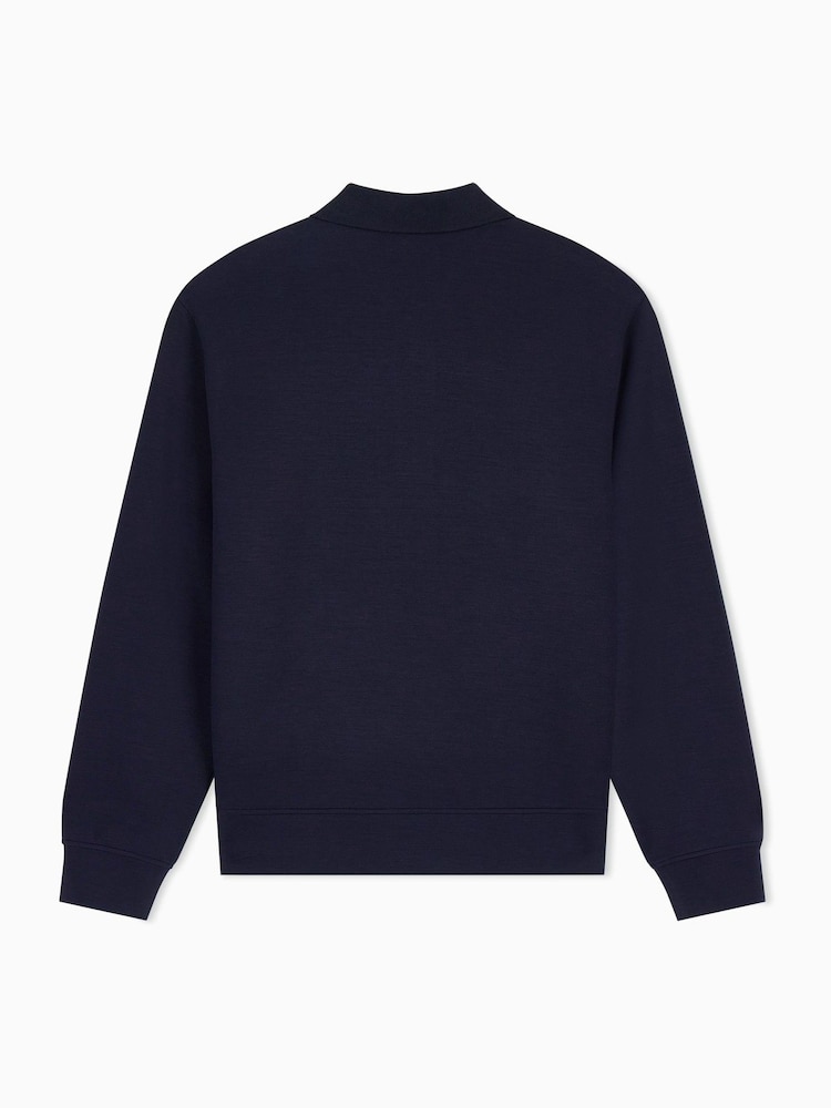 Armani Exchange Blue Regular-Fit Logo Sweat Top - Image 2 of 3