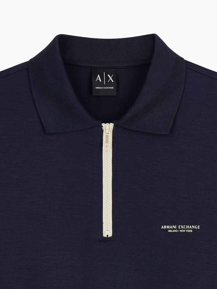 Armani Exchange Blue Regular-Fit Logo Sweat Top - Image 3 of 3
