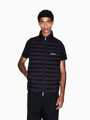 Armani Exchange Black Regular-Fit Logo Gilet - Image 4 of 5