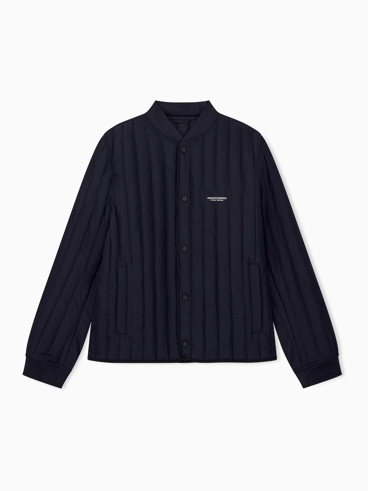 Armani Exchange Blue Regular-Fit Logo Jacket - Image 1 of 3