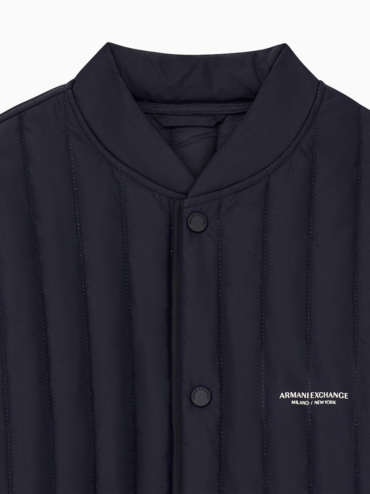 Armani Exchange Blue Regular-Fit Logo Jacket - Image 3 of 3