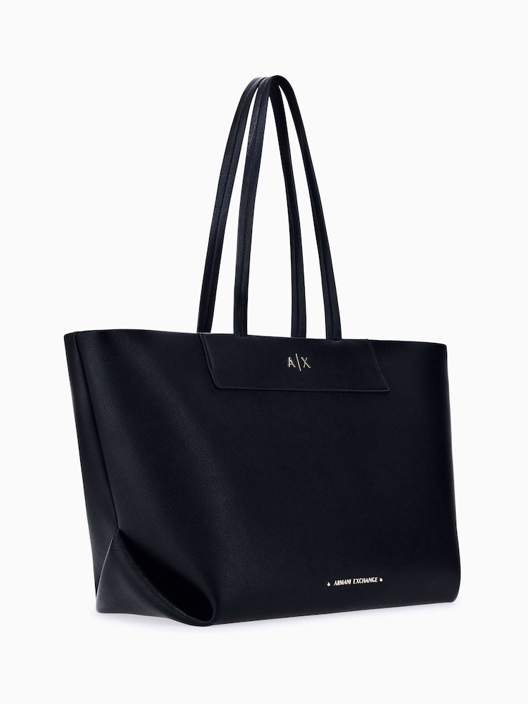Armani Exchange Black Logo Tote Bag - Image 2 of 3