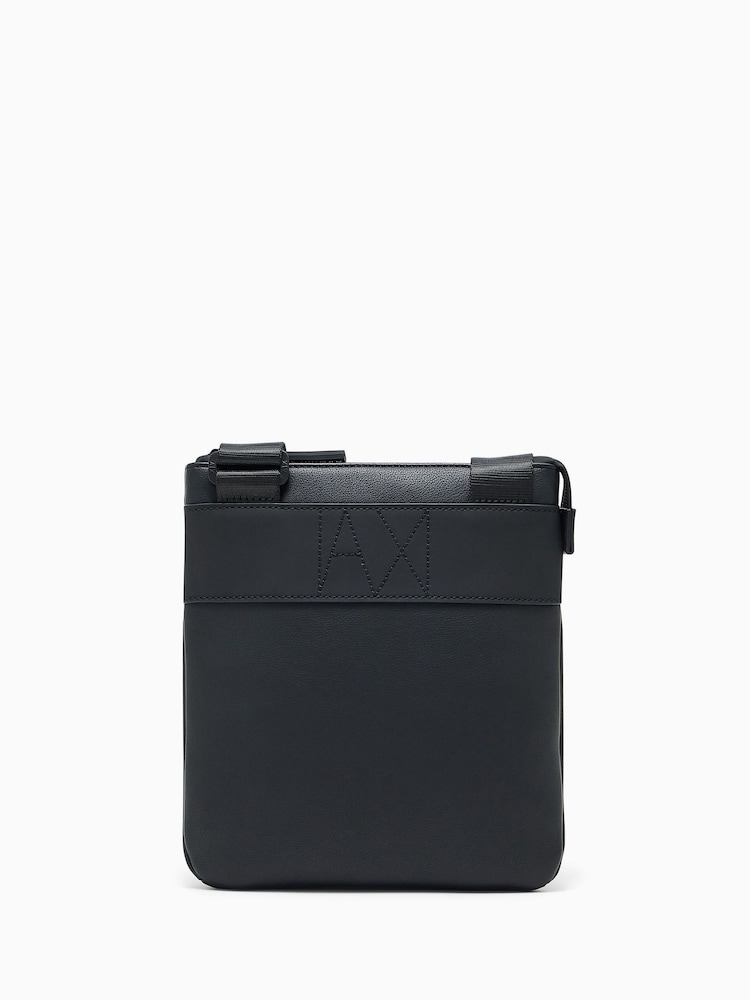 Armani Exchange Black Logo Messenger Bag - Image 1 of 5