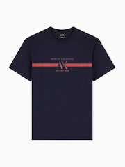Armani Exchange Blue Regular-Fit Logo T-Shirt - Image 5 of 7