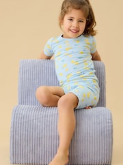 MORI Lemon Lullaby Supersoft Ribbed Summer Pyjamas - 圖片 1/4