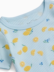 MORI Lemon Lullaby Supersoft Ribbed Summer Pyjamas - 圖片 3/4