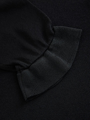 CERENE Vivienne Black Knitted Sheer Sleeve Bodysuit - Image 7 of 10