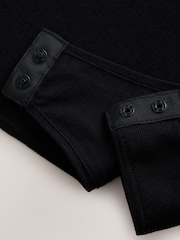 CERENE Vivienne Black Knitted Sheer Sleeve Bodysuit - Image 9 of 10