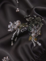 CERENE Bridget Black Precious Print Satin Scarf Detail Knitted Back Blouse - Image 10 of 10