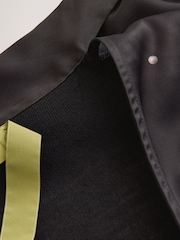 CERENE Bridget Black Precious Print Satin Scarf Detail Knitted Back Blouse - Image 8 of 10
