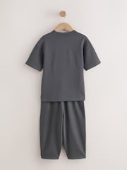 Charcoal Grey Relaxed Fit Heavyweight T-Shirt and Joggers Set (3-16yrs) - Image 3 of 5