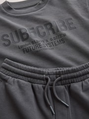 Charcoal Grey Relaxed Fit Heavyweight T-Shirt and Joggers Set (3-16yrs) - Image 4 of 5