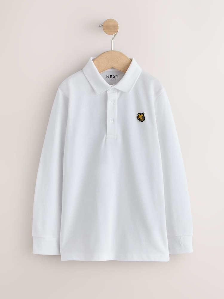 Weißer Griffin - Langärmeliges Polo-Shirt (3–16 Jahre) - Bild 1 von 4