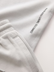 Light Grey Relaxed Fit Heavyweight T-Shirt and Joggers Set (3-16yrs) - Image 4 of 6
