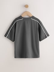 Grey Piping Relaxed Fit Short Sleeve Graphic T-Shirt (3-16yrs) - Image 2 of 4