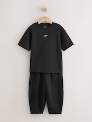 Black Relaxed Fit Heavyweight T-Shirt and Joggers Set (3-16yrs) - Image 1 of 5