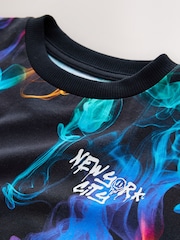 Black Rainbow Regular Fit Short Sleeve All-Over Print T-Shirt (3-16yrs) - Image 3 of 5