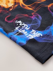 Black Rainbow Regular Fit Short Sleeve All-Over Print T-Shirt (3-16yrs) - Image 4 of 5