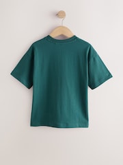 Teal Green Slogan Relaxed Fit Short Sleeve Graphic T-Shirt (3-16yrs) - Image 2 of 4