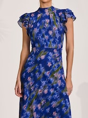 Azul - Jolie Moi Alto Neck Ruffle Sleeve Chiffon Maxi Dress - Imagen 3 de 6