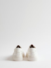 River Island White Scallop Cut Out Lace Up Trainers - Image 4 of 6