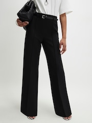 River Island Black Belted Straight Leg Trousers - Image 3 of 4
