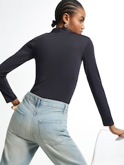 River Island Grey Long Sleeve Plunge Bodysuits 2 Pack - Image 5 of 6
