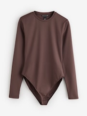 River Island Brown Long Sleeve Crew Neck Bodysuits 2 Pack - Image 2 of 3
