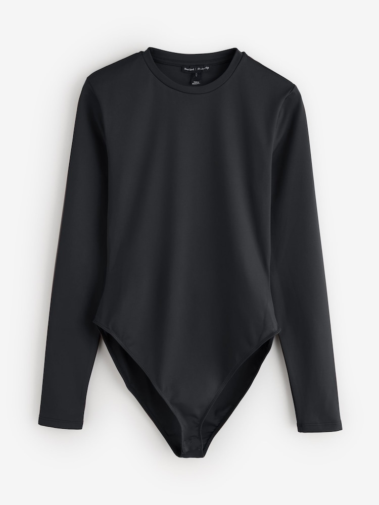 River Island Brown Long Sleeve Crew Neck Bodysuits 2 Pack - Image 3 of 3