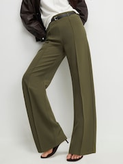River Island Green Belted Straight Leg Trousers - Image 3 of 4