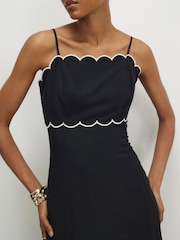 River Island Scallop Hem Maxi Linen Dress - Imagen 3 de 4