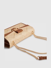 River Island Brown Panelled Raffia Shoulder Bag - Image 4 of 6