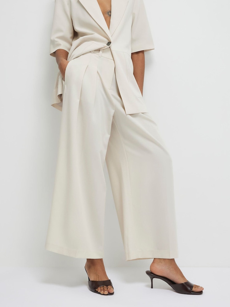 River Island White Ankle Grazer Tailored Trousers - Image 4 of 4 River Island White Ankle Grazer Tailored Trousers - Image 4 of 4