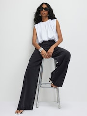 River Island Pull On Elasticated Wide Leg Jeans - Bild 2 von 4