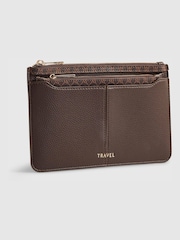 River Island Brown Monogram Travel Wallet - Image 3 of 5