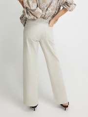River Island Cream High Rise Cropped Straight Leg Jeans - Image 2 of 4