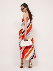 River Island Red Halter Neck Satin Maxi Dress - Image 2 of 6