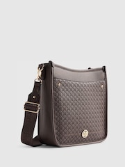 River Island Brown Embossed Pocket Messenger Bag - Image 3 of 6