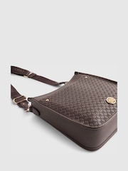 River Island Brown Embossed Pocket Messenger Bag - Image 4 of 6