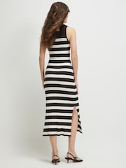 River Island Brown Stripe Rib Knitted Maxi Dress - Image 3 of 4