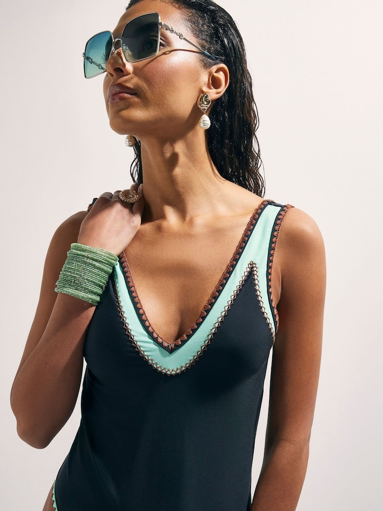 River Island Whipstitch Swimsuit - Bild 4 von 4