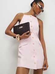 River Island Pink Sleeveless Button Through Mini Dress - Image 2 of 4