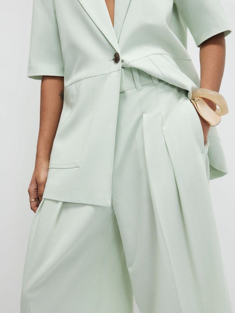 River Island Green Ankle Grazer Tailored Trousers - Image 4 of 4