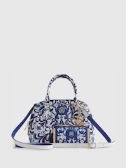 River Island Blue Printed Kettle Tote Bag and Purse Bundle - Image 1 of 5